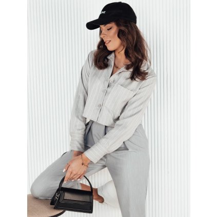 Elegantní dámská košile GIRSA DY0402 (Velikost S, Barva Světle šedá)