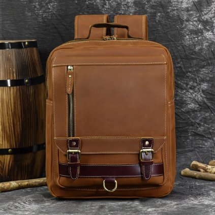 Kožený batoh z přírodní kůže NW270