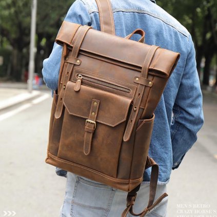 Luxusní batoh pravá kůže NW281