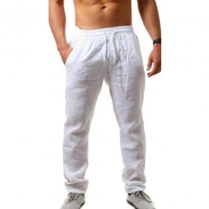 Prodyšné pánské kalhoty na letní dny (Barva Nebeská, Velikost 2XL)