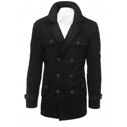 Pánský zimní kabát na knoflíky Dstreet CX0431