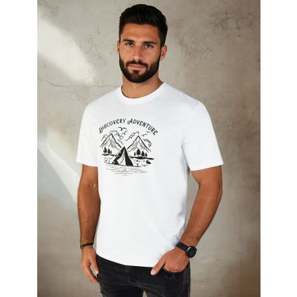 Pánské tričko s potiskem   RX5412 (Velikost M, Barva Bílá)