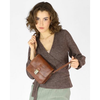 Prémiová čtvercová kožená taška Florence bag