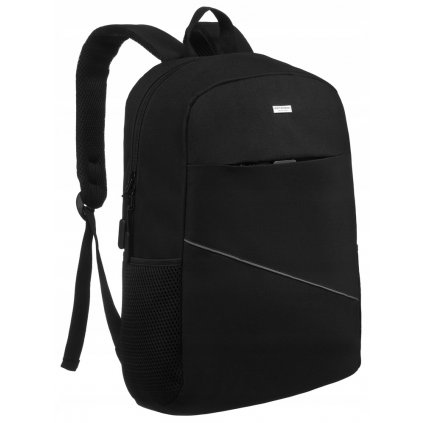Velký, unisx batoh na notebook s USB portem (Barva Černá)
