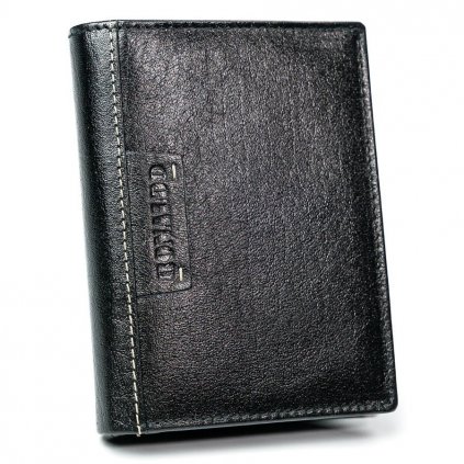 Pánská velká kožená peněženka vertikální, bez zapínání
