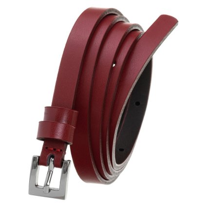 Elegantní, tenký dámský pásek z přírodní kůže (Barva Šedá)