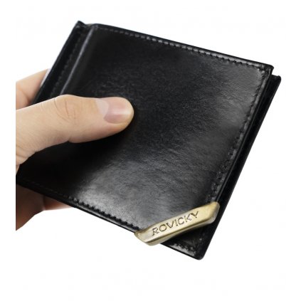 Stylová, kožená pánská bankovka s přihrádkami na karty