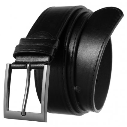 Klasický unisex kožený pásek Cavaldi BOM-P4 BLACK