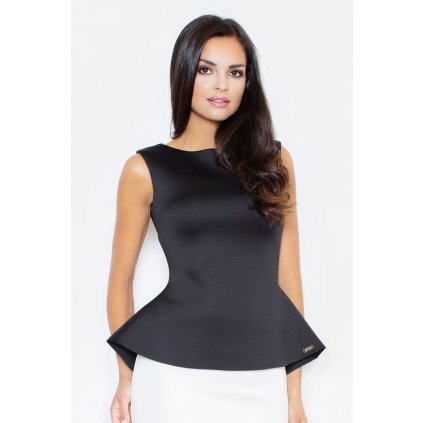 Halenka peplum bez rukávů M352 FIGL