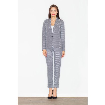 Elegantní kalhoty s vysokým pasem s barevnými potisky M515 (Barva (varianta) 29, Velikost M)