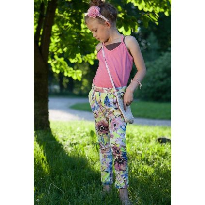 Dívčí květované kalhoty DZ6014
