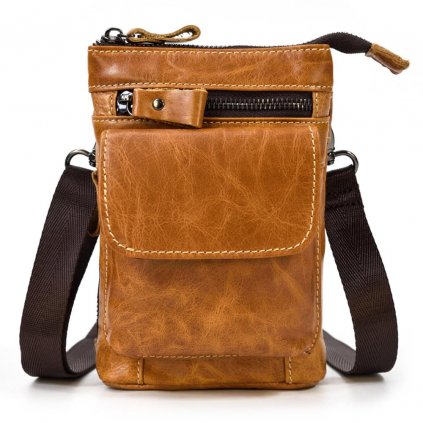 Pánské crossbody pouzdro se zipy