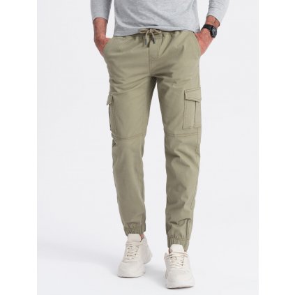 Pánské kalhoty JOGGERS s cargo kapsami na zip - V1 - ESPIR