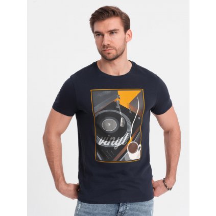 Pánské bavlněné tričko vinyl s potiskem - V2 - ESPIR