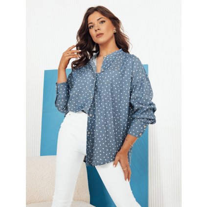Elegantní dámská košile PISAT DY0424 (Velikost ONE SIZE, Barva Nebeská)