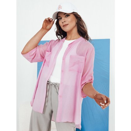 Elegantní dámská košile GOLANS DY0425 (Velikost ONE SIZE, Barva Růžová)