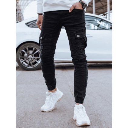 Pánské riflové kalhoty džíny s nakládanými kapsami  UX4330