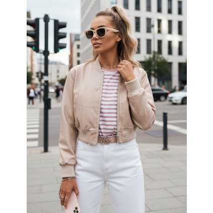 Dámská bomber bunda SANTOL   TY4339 (Velikost S, Barva Béžová)