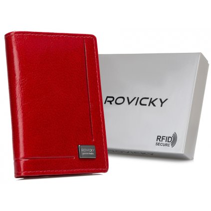 Kožené pouzdro na karty a doklady (Barva Červená)
