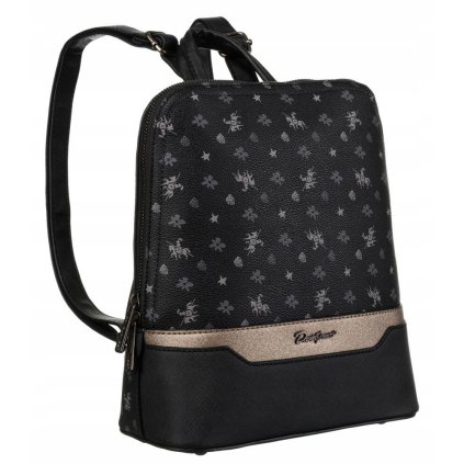 Elegantní dámský batoh z ekologické kůže (Barva Černá)