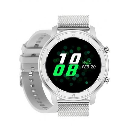 SMARTWATCH UNISEX Pacific 17-1 Náramek - stříbrný + DODATEČNÝ PÁSEK (sy010a)