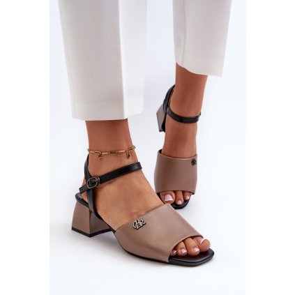 Elegantní dámské sandály z eko kůže na podpatku  Vattima