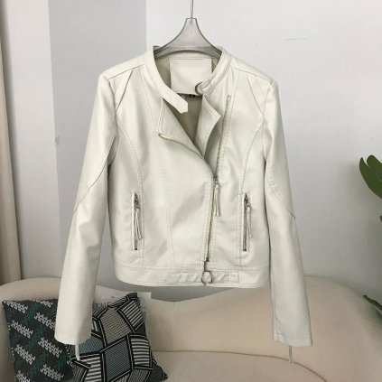 Dámský křivák slim biker bunda (Barva Černá, Velikost M)