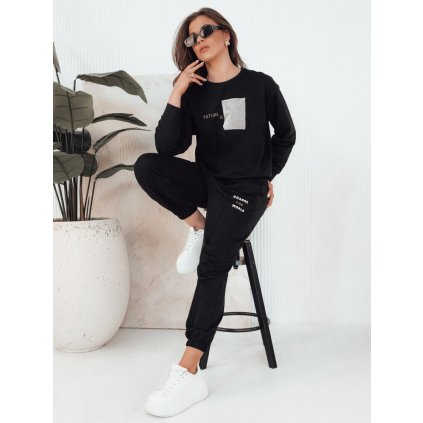 Dámský set FUTURE teplákový  AY1036 (Velikost S, Barva Černá)