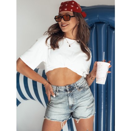 Dámské šortky Džínové COOL DENIM SY0368 (Velikost S, Barva Nebeská)