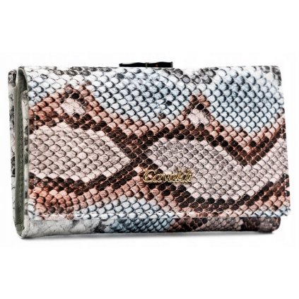 Dámská peněženka s texturou hadí kůži