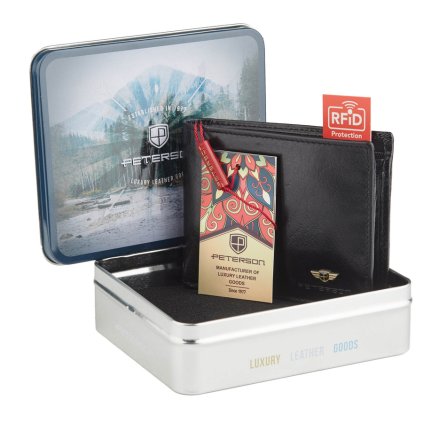 Kožená, střední pánská peněženka s RFID systémem