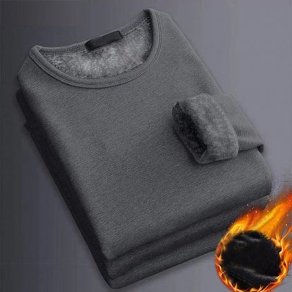 Zateplené tričko s kožíškem (Barva (varianta) 2Gray, Velikost 3XL)
