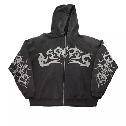 Mikina na zip s potiskem tatoo (Barva (varianta) A, Velikost 2XL)