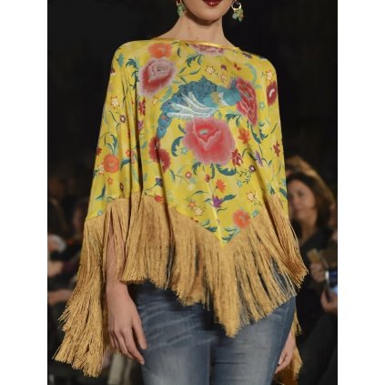 Volná boho halenka s floral potiskem