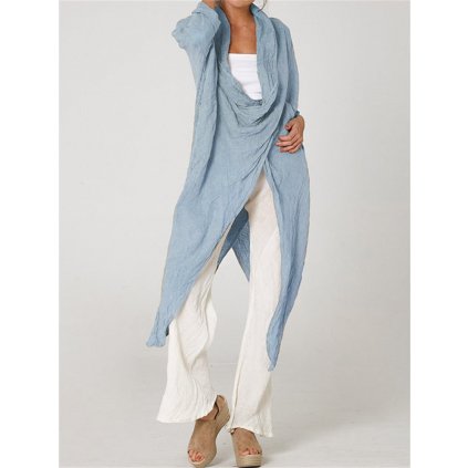 Dlouhé letní pončo dámský cardigan (Barva (varianta) (Style A)Light Blue, Velikost S)