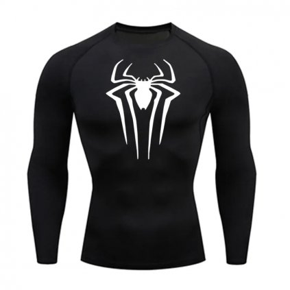 Pánské tričko s dlouhým rukávem Spiderman (Barva (varianta) Tmavě modrá, Velikost M)