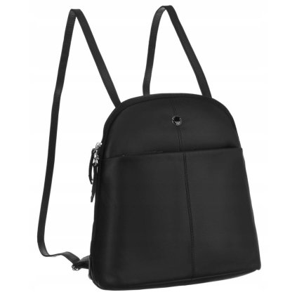 Elegantní dámský batoh z přírodní kůže (Barva Černá)