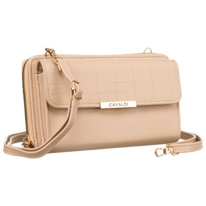 Elegantní mini taška s dlouhým odnímatelným popruhem (Barva Béžová)