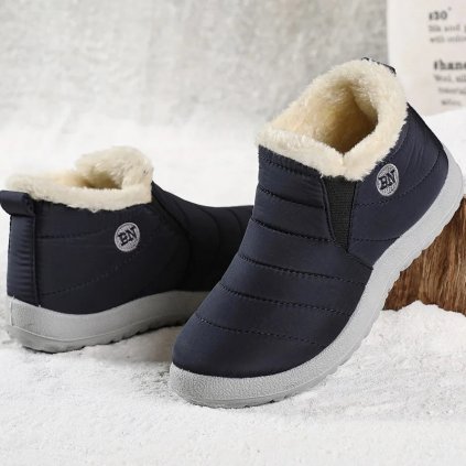 Unisex prošívané zimní boty sněhule s kožíškem