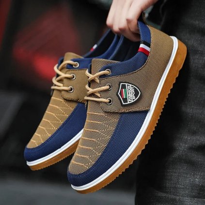 Pánské barevné polobotky casual (Barva (varianta) Blue sneakers-A, Velikost 44)