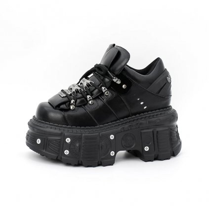 Gothic sneakersy na platformě (Barva Černá, Velikost 36)