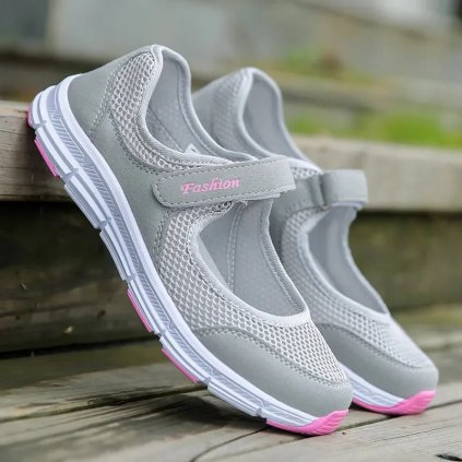 Prodyšné tenisky na suchý zip (Barva (varianta) 766light gray, Velikost 37)