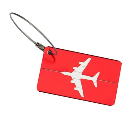 Jednobarevná baggage tag s letadlem (Barva (varianta) Černá)