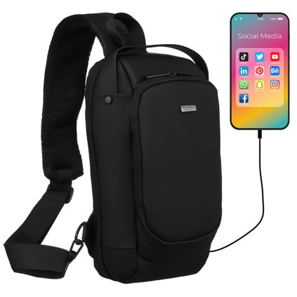 Taška přes rameno s USB portem