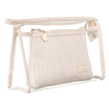 Voděodolná kosmetická taštička 2v1 (Barva Béžová)