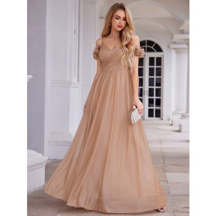Elegantní flitrové s květinovou dekorací (Velikost XS, Barva Tmavě růžová)