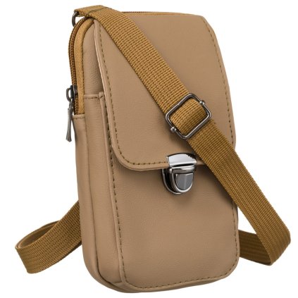 Dámská mini kabelka z přírodní kůže (Barva Khaki)