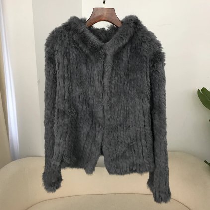 Dámský lehký kožíšek pravá králičí srst (Barva Žlutá, Velikost ONE SIZE)