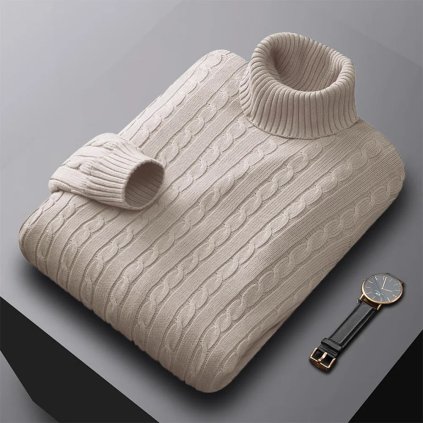 Pánský elegantní rolák s copánky
