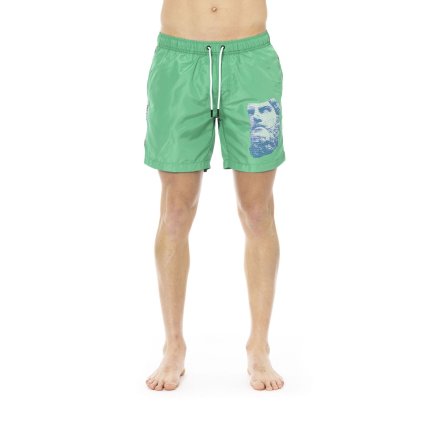 Pánské kraťasy BKK1MBM13 Bikkembergs Beachwear (Barva Zelená, Velikost S)